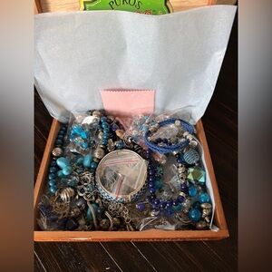 Mystery Assorted Blue and Silver Costume Jewelry